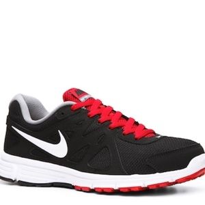 Nike Revolution 2 Lightweight Men’s Running Shoe - Black, Red & White